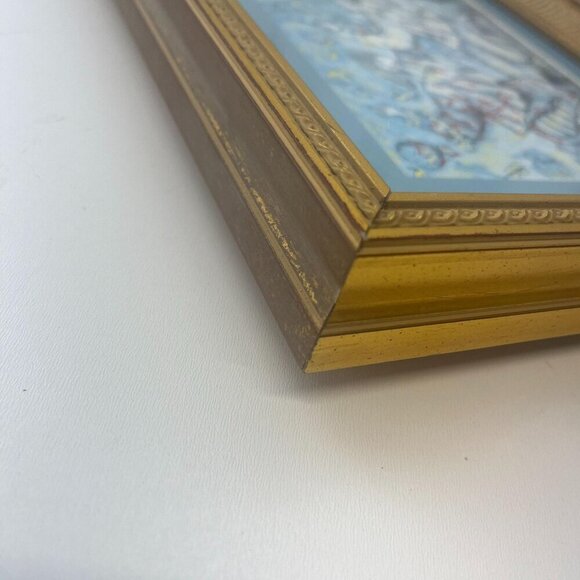 Michael Kachan Eiffel Song Framed Artwork Vintage 90s LIthograph Gold Frame - Picture 5 of 8